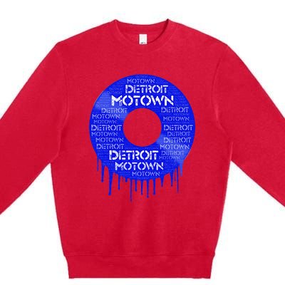 Detroit Motown Record Motown Record Premium Crewneck Sweatshirt