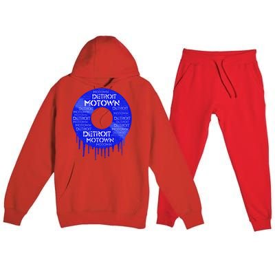 Detroit Motown Record Motown Record Premium Hooded Sweatsuit Set