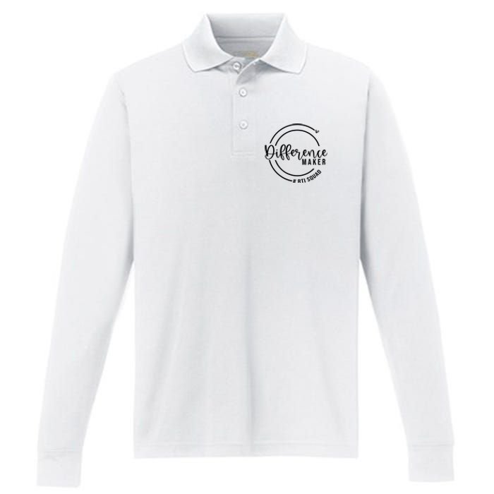 Difference Maker Rti Squad Performance Long Sleeve Polo