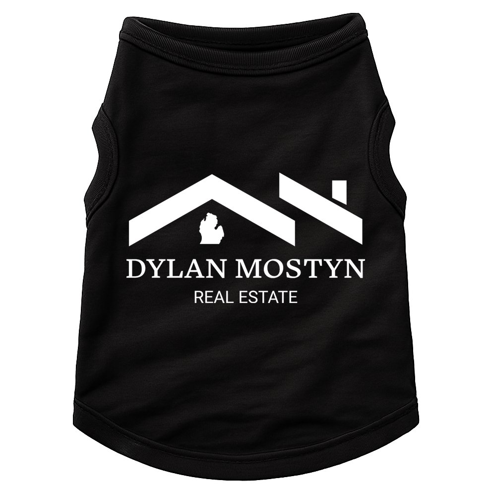 Dylan Mostyn Real Estate Black & White Logo Doggie Tank