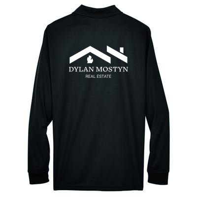 Dylan Mostyn Real Estate Black & White Logo Performance Long Sleeve Polo