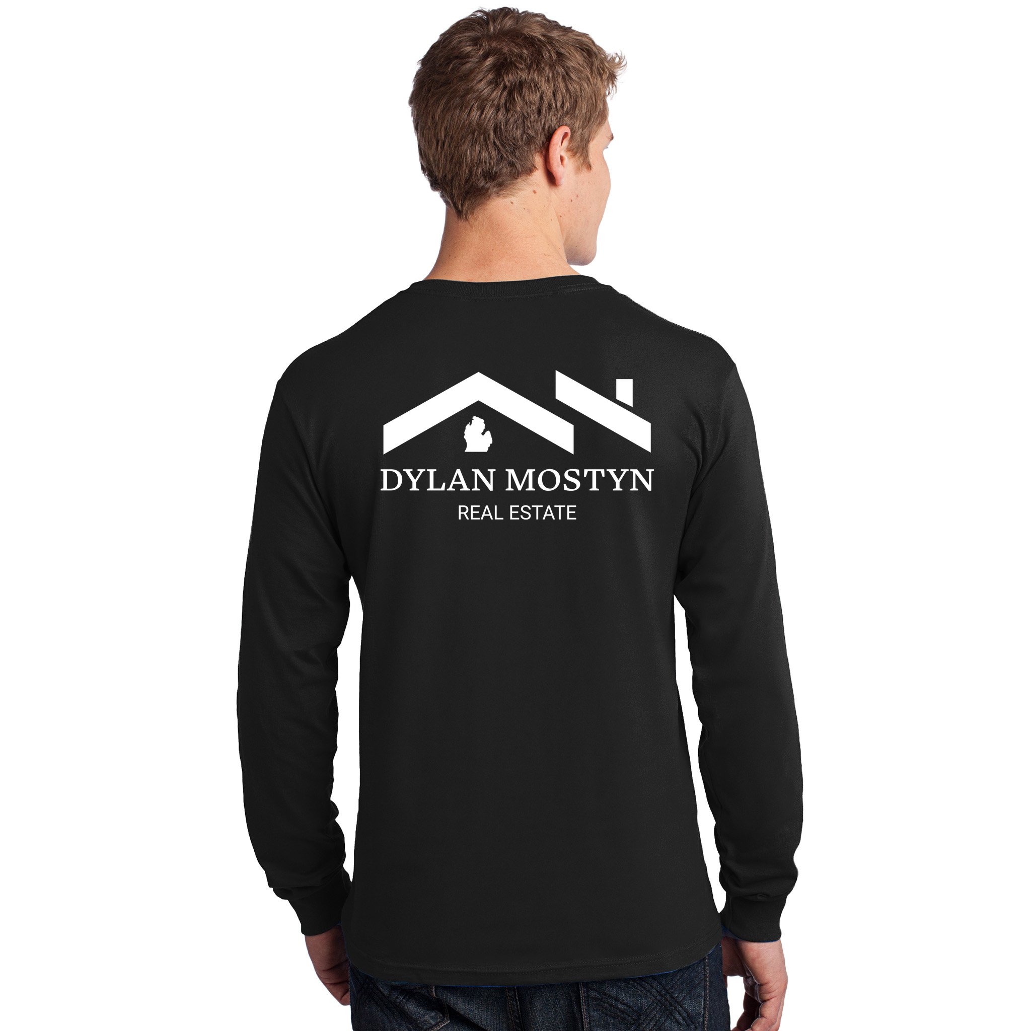 Dylan Mostyn Real Estate Black & White Logo Long Sleeve Shirt