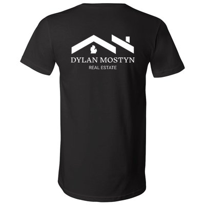 Dylan Mostyn Real Estate Black & White Logo V-Neck T-Shirt