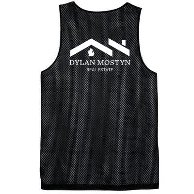 Dylan Mostyn Real Estate Black & White Logo Mesh Reversible Basketball Jersey Tank