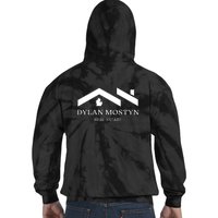 Dylan Mostyn Real Estate Black & White Logo Tie Dye Hoodie