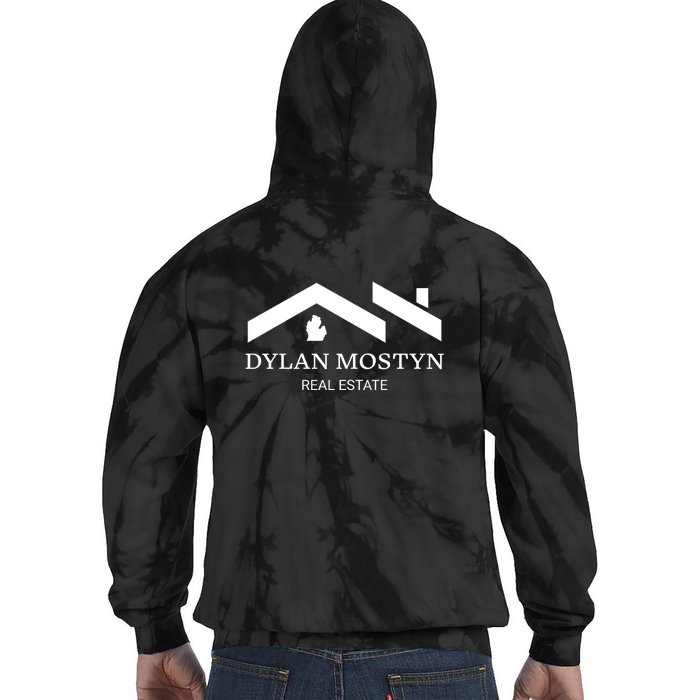 Dylan Mostyn Real Estate Black & White Logo Tie Dye Hoodie