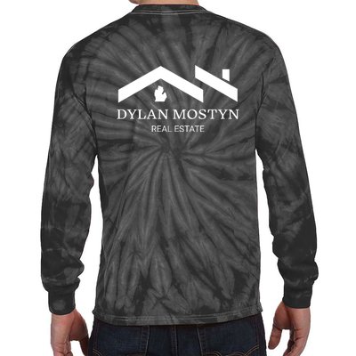 Dylan Mostyn Real Estate Black & White Logo Tie-Dye Long Sleeve Shirt