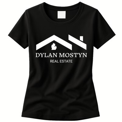 Dylan Mostyn Real Estate Black & White Logo Womens T-Shirt