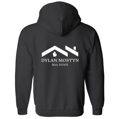 Dylan Mostyn Real Estate Black & White Logo Full Zip Hoodie