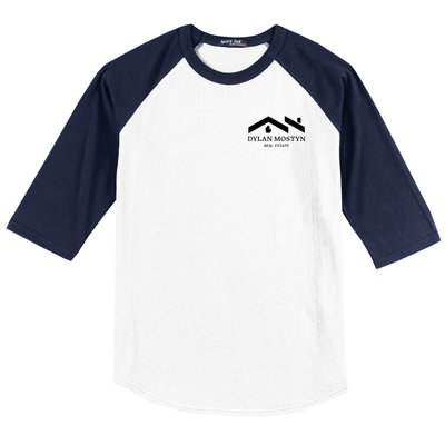 Dylan Mostyn Real Estate Black & White Logo Baseball Sleeve Shirt