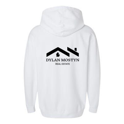 Dylan Mostyn Real Estate Black & White Logo Garment-Dyed Fleece Hoodie