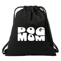 Dog Mom Retro Groovy Funny Pod Drawstring Bag