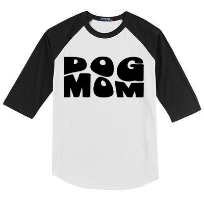 Dog Mom Retro Groovy Funny Pod Kids Colorblock Raglan Jersey