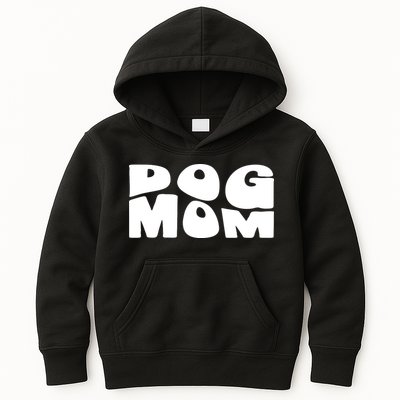 Dog Mom Retro Groovy Funny Pod Kids Hoodie