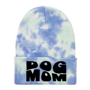 Dog Mom Retro Groovy Funny Pod Tie Dye 12in Knit Beanie