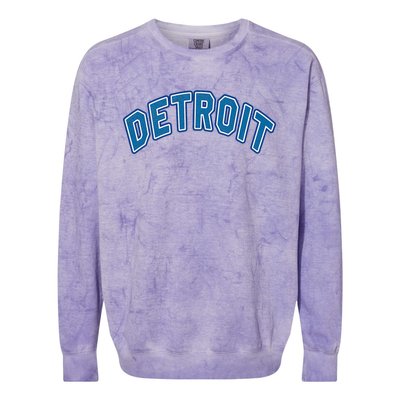 Detroit Michigan Retro Colorblast Crewneck Sweatshirt