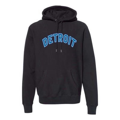 Detroit Michigan Retro Premium Hoodie