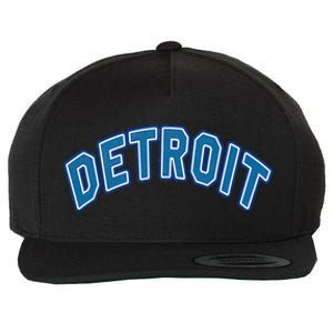 Detroit Michigan Retro Wool Snapback Cap