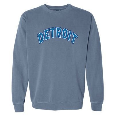 Detroit Michigan Retro Garment-Dyed Sweatshirt