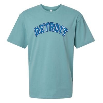 Detroit Michigan Retro Sueded Cloud Jersey T-Shirt