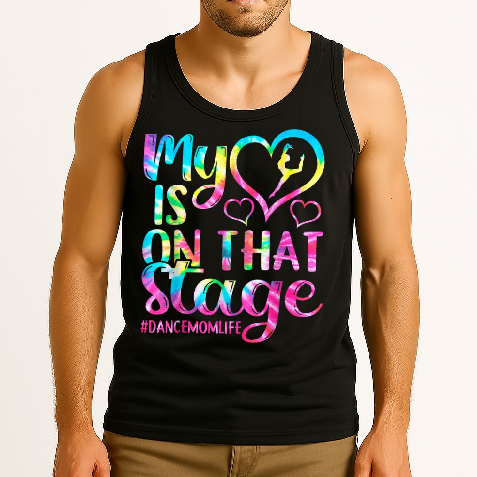 Dance Mom Retro My Heart Is On That Stage Dance Recital  Tank Top