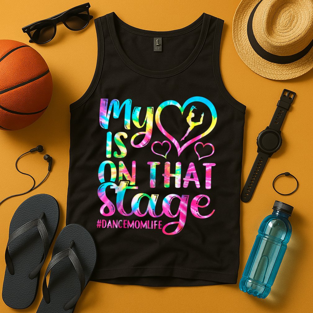 Dance Mom Retro My Heart Is On That Stage Dance Recital  Tank Top