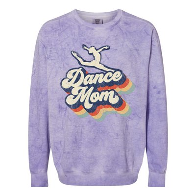 Dance Mom Retro Sunset Dance Mom Life Christmas Mother's Day Colorblast Crewneck Sweatshirt