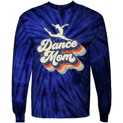 Dance Mom Retro Sunset Dance Mom Life Christmas Mother's Day Tie-Dye Long Sleeve Shirt