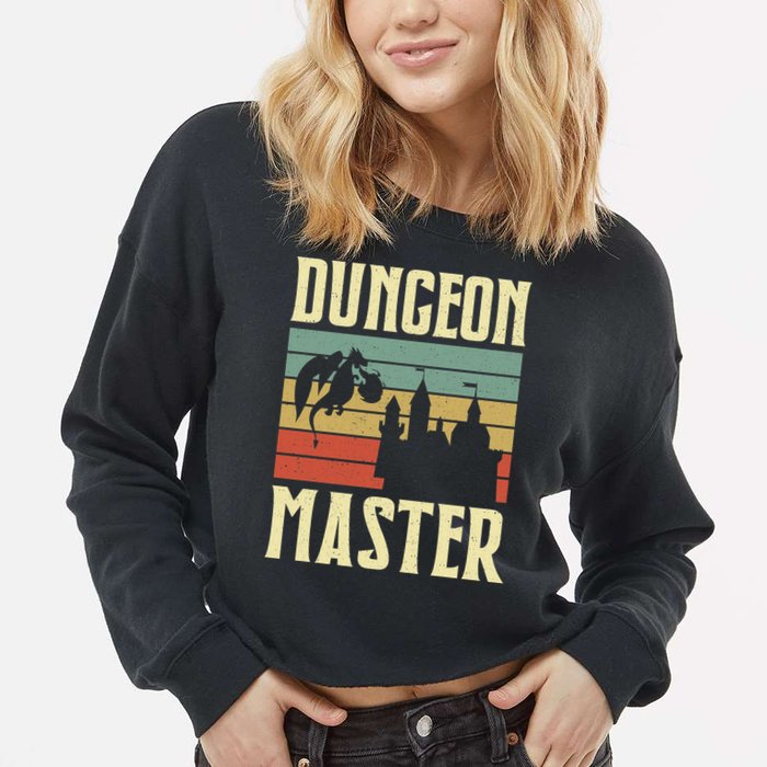 Dungeon Master Retro Cropped Pullover Crew