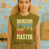 Dungeon Master Retro Garment-Dyed Women's Muscle Tee