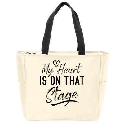 Dance Mom Retro My Heart Is On That Stage Dance Mom Life Zip Tote Bag