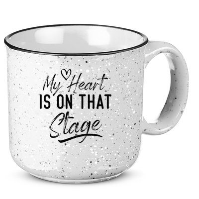 Dance Mom Retro My Heart Is On That Stage Dance Mom Life 15oz Campfire Ceramic Mug