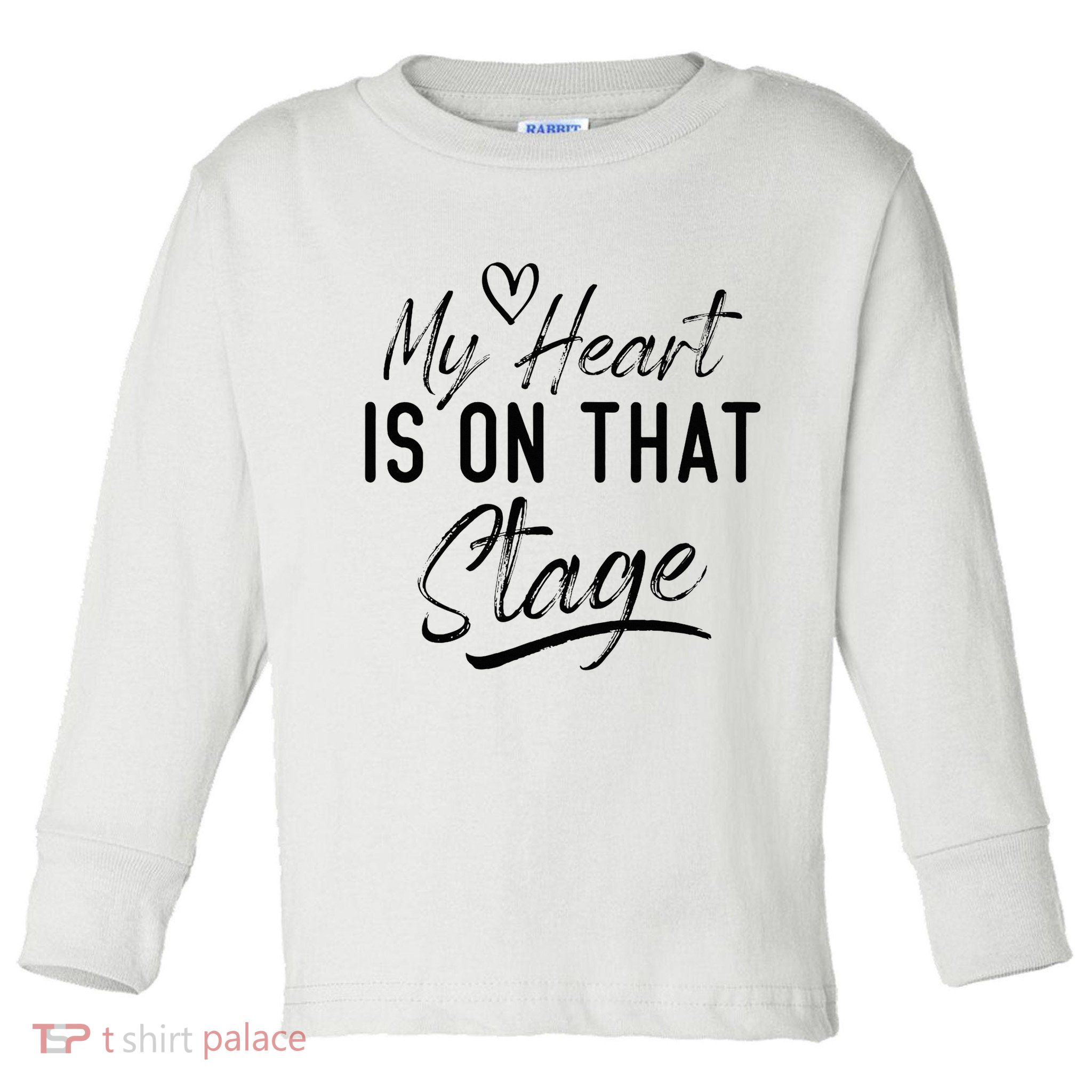Dance Mom Retro My Heart Is On That Stage Dance Mom Life Toddler Long Sleeve Shirt