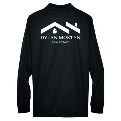 Dylan Mostyn Real Estate Black & White Logo Performance Long Sleeve Polo