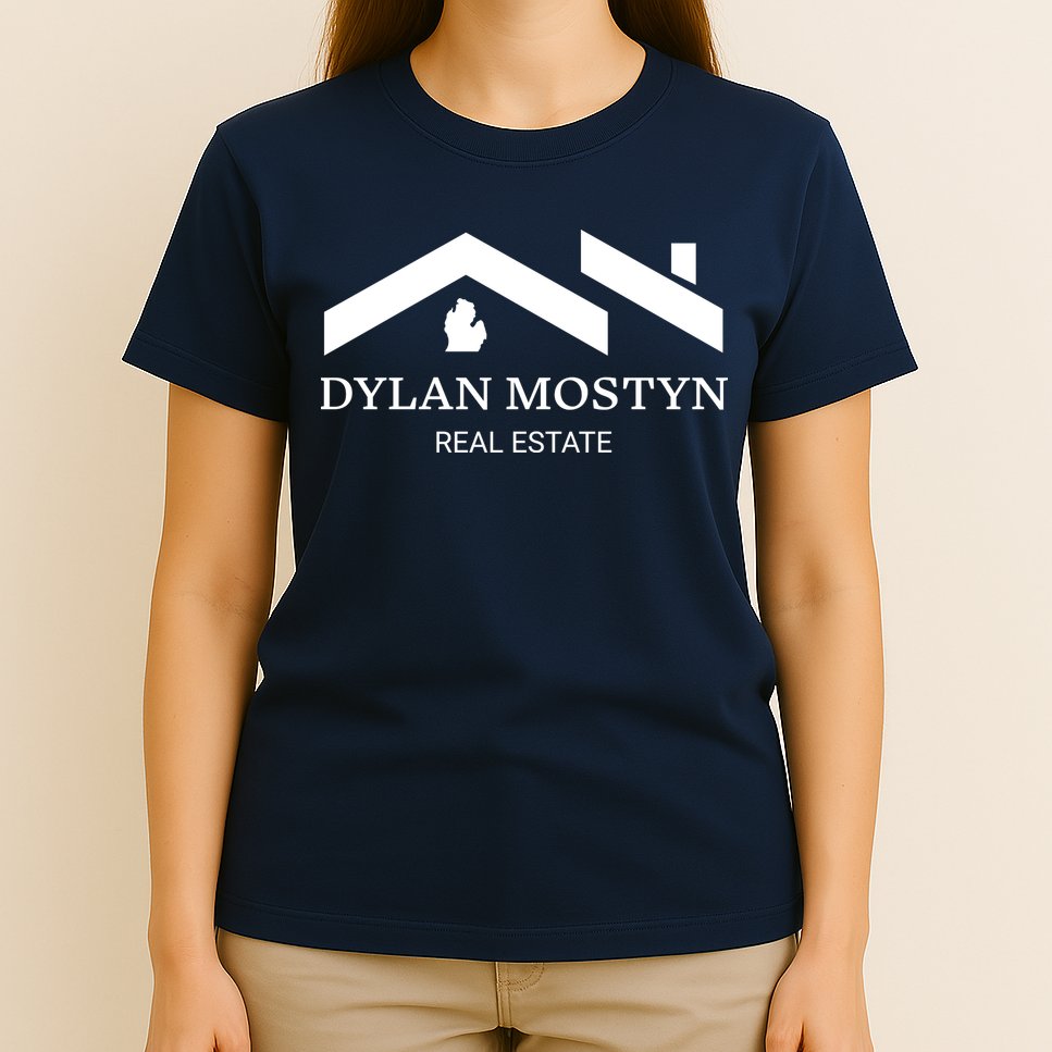 Dylan Mostyn Real Estate Black & White Logo T-Shirt