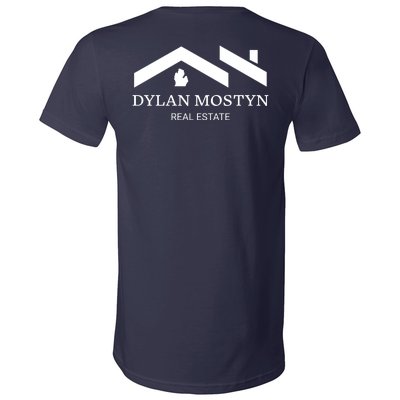 Dylan Mostyn Real Estate Black & White Logo V-Neck T-Shirt