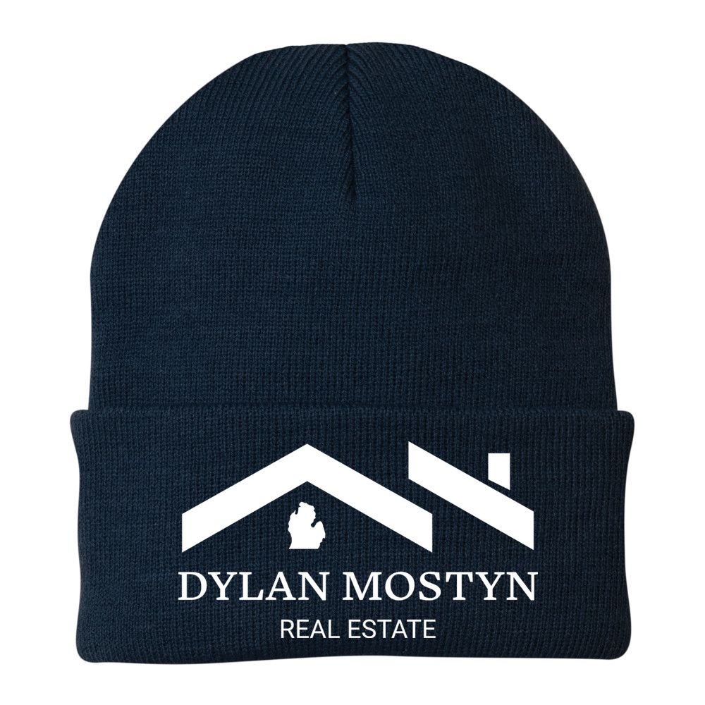 Dylan Mostyn Real Estate Black & White Logo Beanie