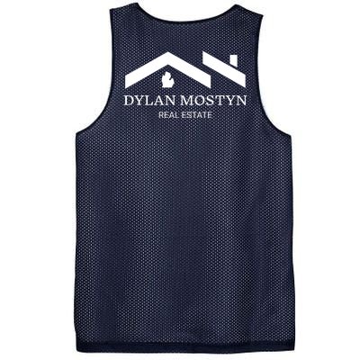 Dylan Mostyn Real Estate Black & White Logo Mesh Reversible Basketball Jersey Tank