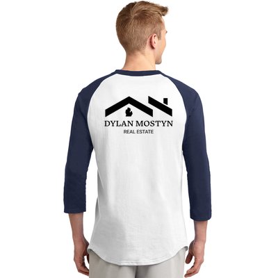 Dylan Mostyn Real Estate Black & White Logo Baseball Sleeve Shirt