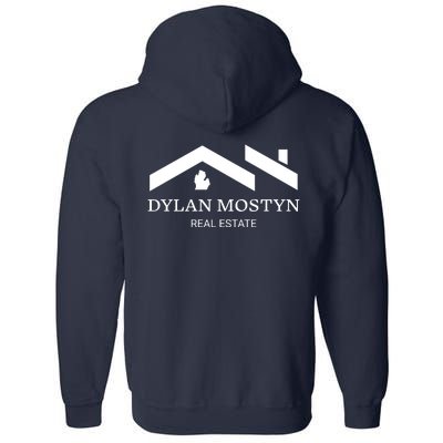 Dylan Mostyn Real Estate Black & White Logo Full Zip Hoodie