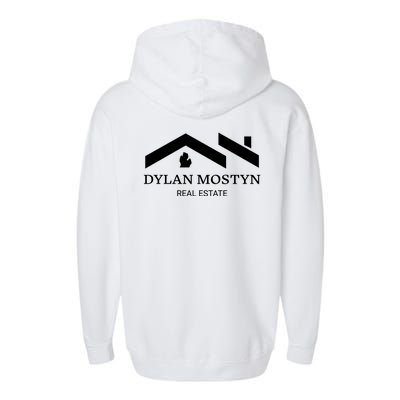 Dylan Mostyn Real Estate Black & White Logo Garment-Dyed Fleece Hoodie