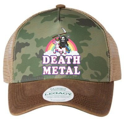 Death Metal Rock Music Rainbow Grim Reaper Riding Unicorn Legacy Tie Dye Trucker Hat