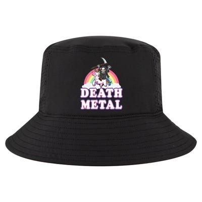 Death Metal Rock Music Rainbow Grim Reaper Riding Unicorn Cool Comfort Performance Bucket Hat