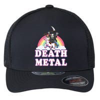 Death Metal Rock Music Rainbow Grim Reaper Riding Unicorn Flexfit Unipanel Trucker Cap