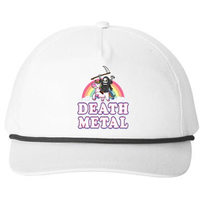 Death Metal Rock Music Rainbow Grim Reaper Riding Unicorn Snapback Five-Panel Rope Hat