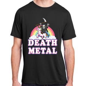 Death Metal Rock Music Rainbow Grim Reaper Riding Unicorn Adult ChromaSoft Performance T-Shirt