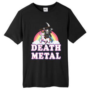 Death Metal Rock Music Rainbow Grim Reaper Riding Unicorn Tall Fusion ChromaSoft Performance T-Shirt