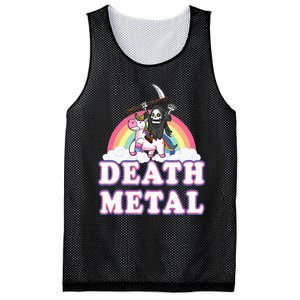 Death Metal Rock Music Rainbow Grim Reaper Riding Unicorn Mesh Reversible Basketball Jersey Tank