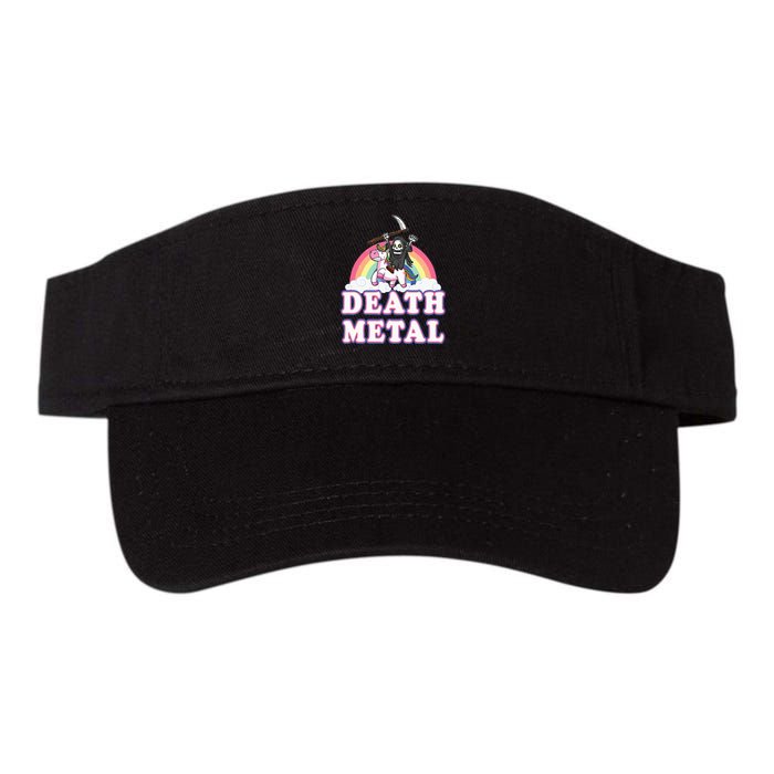 Death Metal Rock Music Rainbow Grim Reaper Riding Unicorn Valucap Bio-Washed Visor