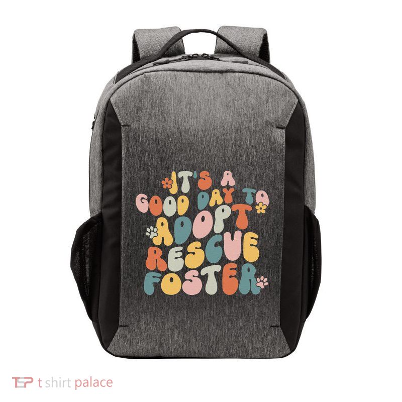 Dog Mom Rescue Women ItS A Good Day To Adopt Rescue Foster Vector Backpack